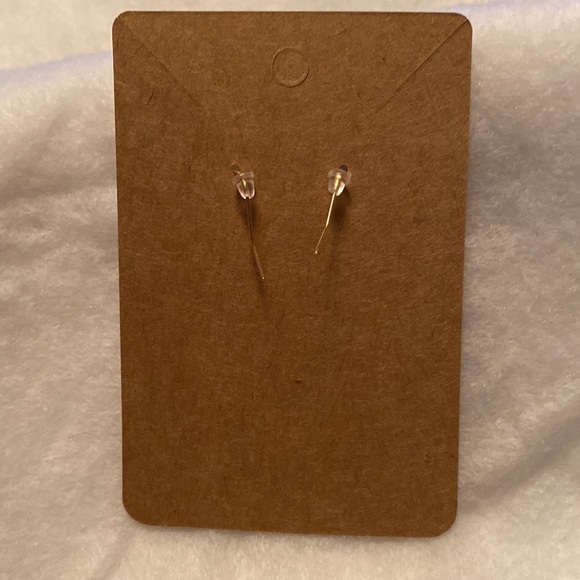 Homemade Green Winter Gloves / Mittens White Trim Dangle Earrings - Picture 3 of 4